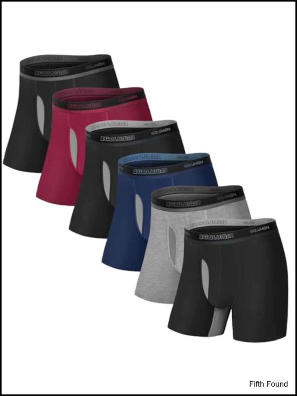 6 Pack Men's Boxer Briefs Bamboo Rayon Breathable Moisture Wicking Underwear